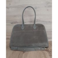 Włoska skórzana torebka, duży kuferek do ręki A4 Vera Pelle Beż DKVP35T