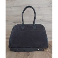 Włoska skórzana torebka, duży kuferek do ręki A4 Vera Pelle Czekoladowy DKVP35X