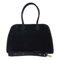 Włoska skórzana torebka, duży kuferek do ręki A4 Vera Pelle Czarny DKVP35N